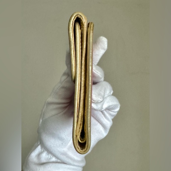 Celine Pink And Gold Macadam Trifold Wallet - Picture 7 of 11